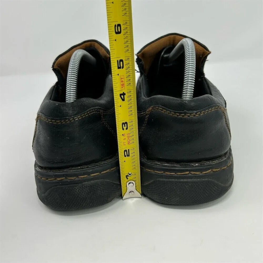 Born Men's Loafers Black Leather Slip-On Comfort Shoes Size 12 EU 43 Casual